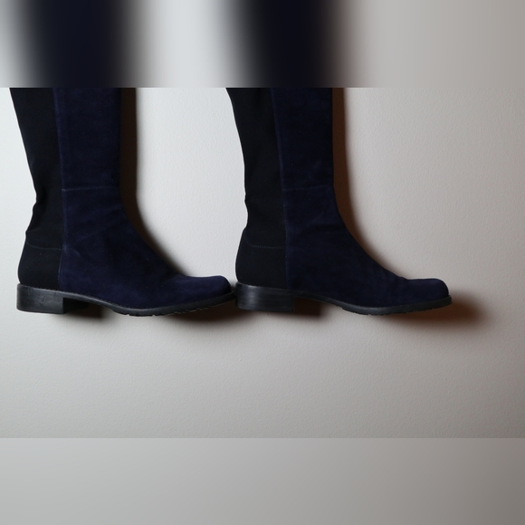Stuart Weitzman blue suede over the knee boots - Picture 10 of 13